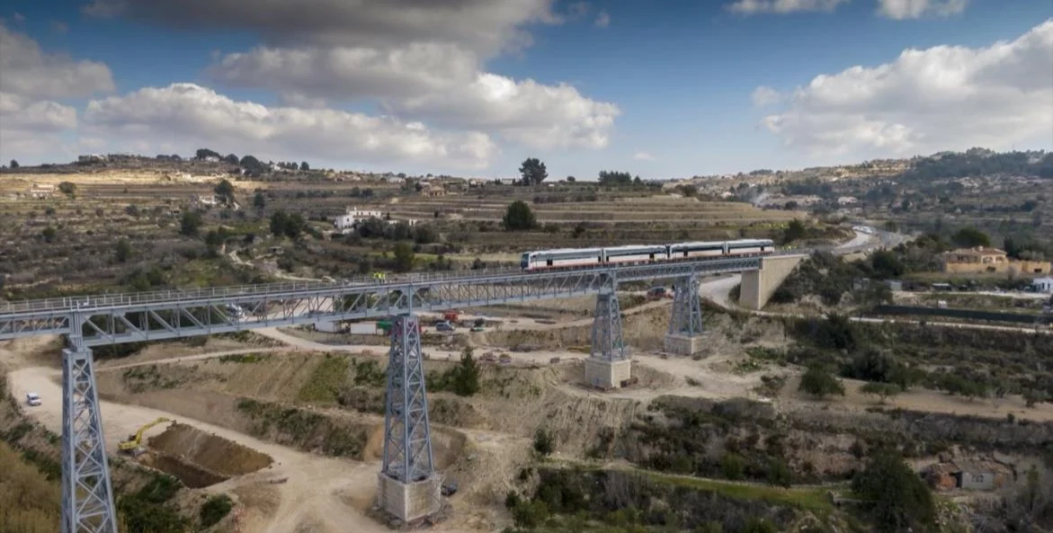 Ligne ferroviaire entre
																	Calp et Teulada.Espagne